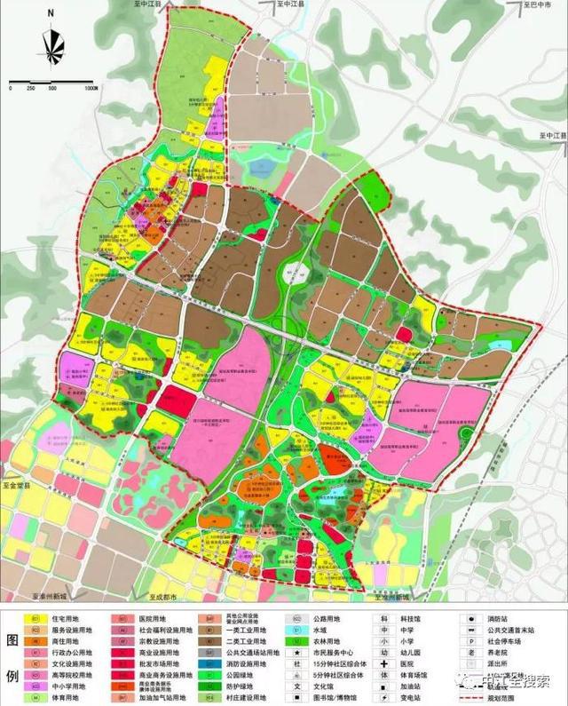 《中江县辑庆龙8头号玩家镇区与成德工业园辑庆片区控制性详细规划》来了(图5)